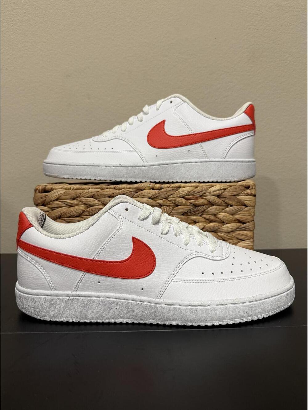 Size 12 - Nike Court Vision Low Next Nature “White Picante Red”